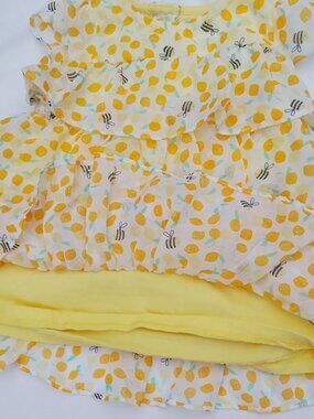 Little Wonders Yellow And White Bumblebee Princess Party Dress Size 3-6 Month